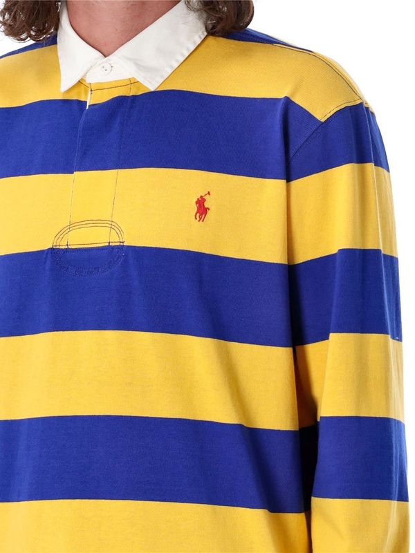 폴로 랄프로렌 FW24 Polo Ralph Lauren Logo Striped Polo Shirt 710717116047 YELLOW ROYAL