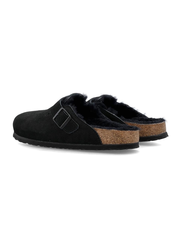 버켄스탁 FW24 Birkenstock Boston shearling sandals Black 259883BLACK Black