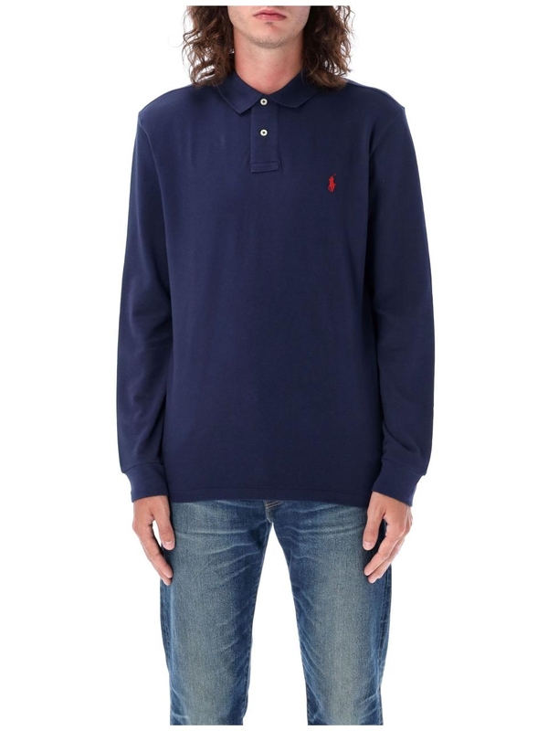 폴로 랄프로렌  Polo Ralph Lauren Classic Long Sleeve Polo Shirt Blue 710680790046 Blue