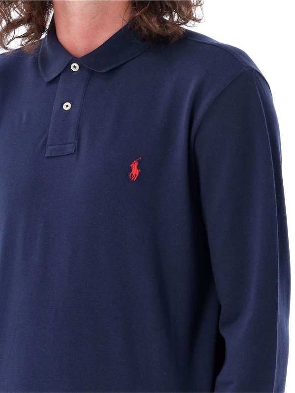 폴로 랄프로렌  Polo Ralph Lauren Classic Long Sleeve Polo Shirt Blue 710680790046 Blue