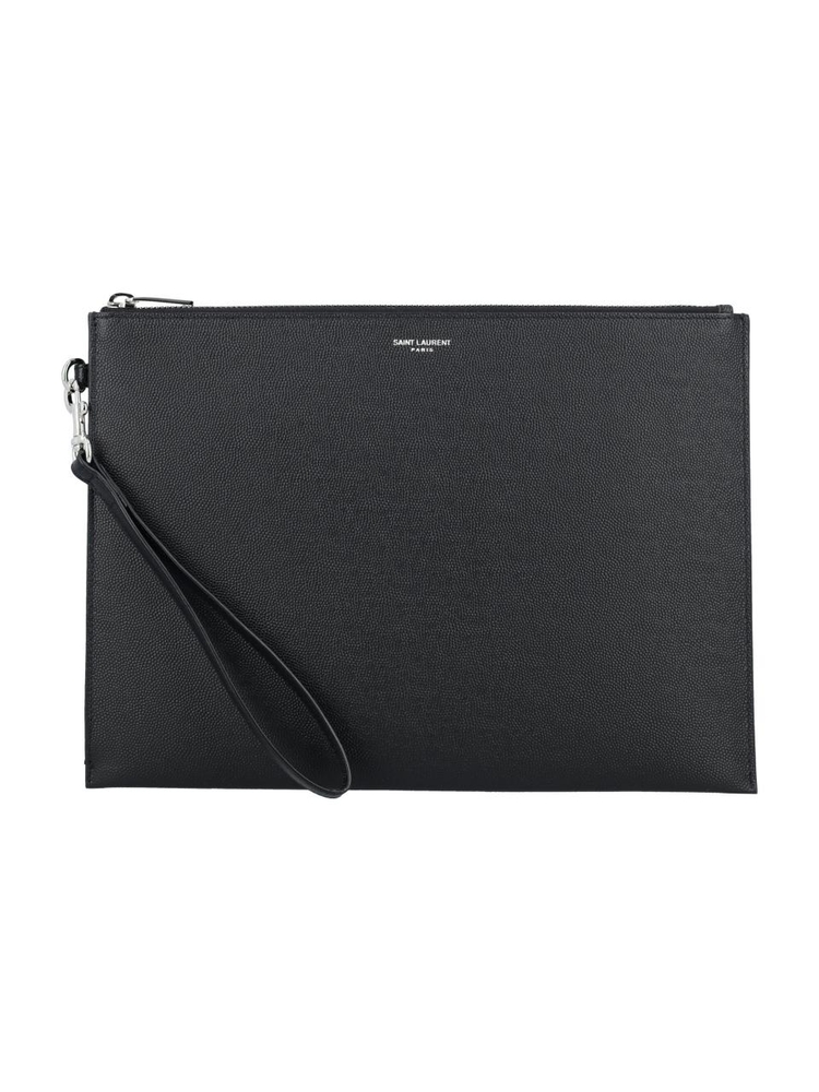 생로랑 FW24 Saint Laurent Zip tablet pouch Black 683865BTY0N1000 Black