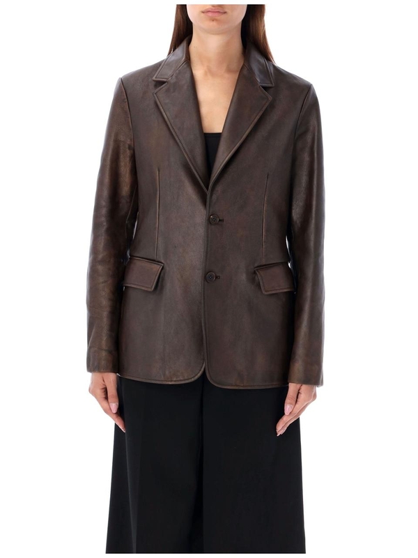 랄프 로렌 FW24 Ralph Lauren Leather Blazer 290954928001 BROWN MOKA