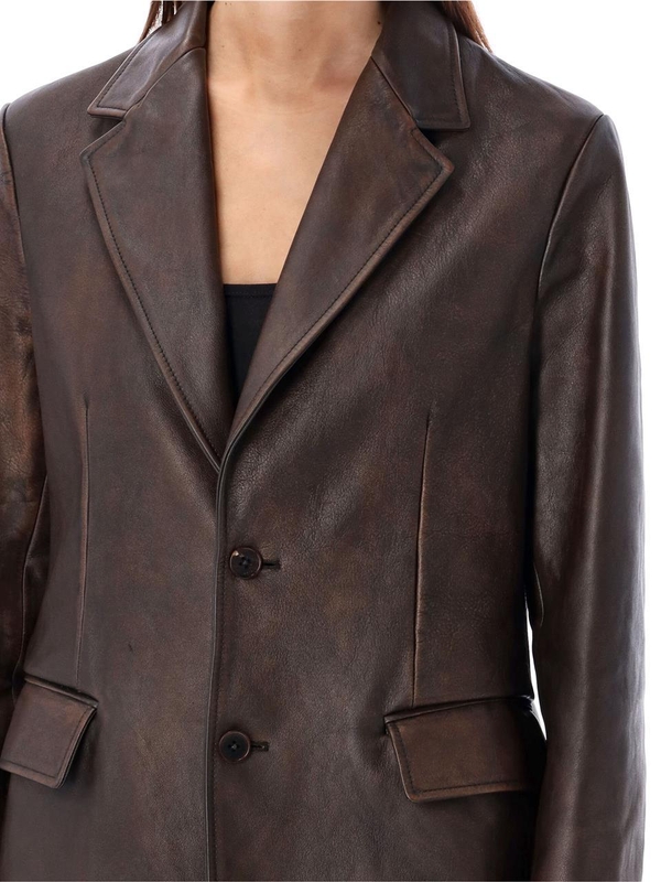 랄프 로렌 FW24 Ralph Lauren Leather Blazer 290954928001 BROWN MOKA