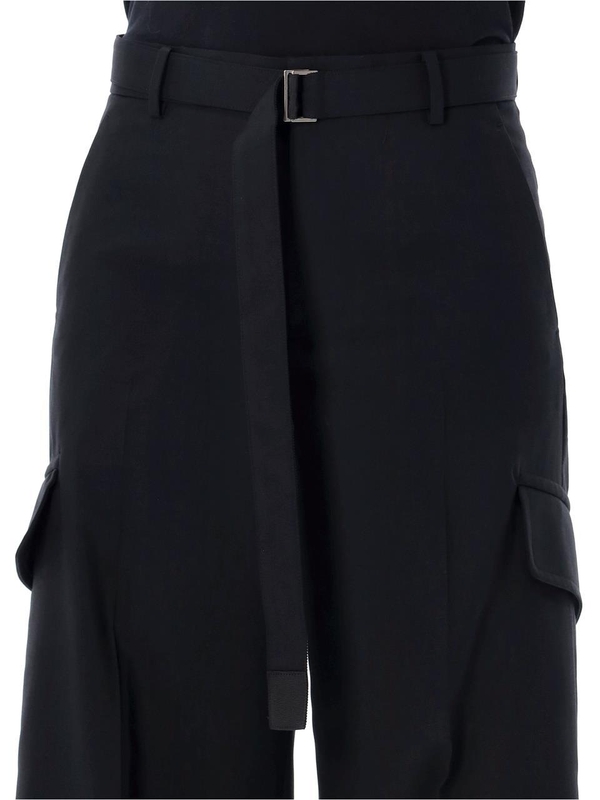 사카이 FW24 Sacai Trousers Black 2407345001 Black