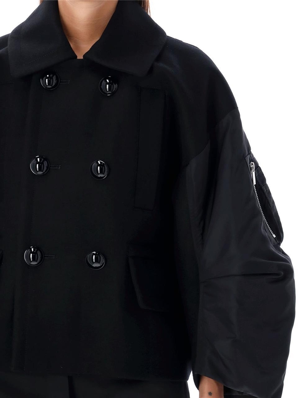 사카이 FW24 Sacai Coats Black 2407330001 Black