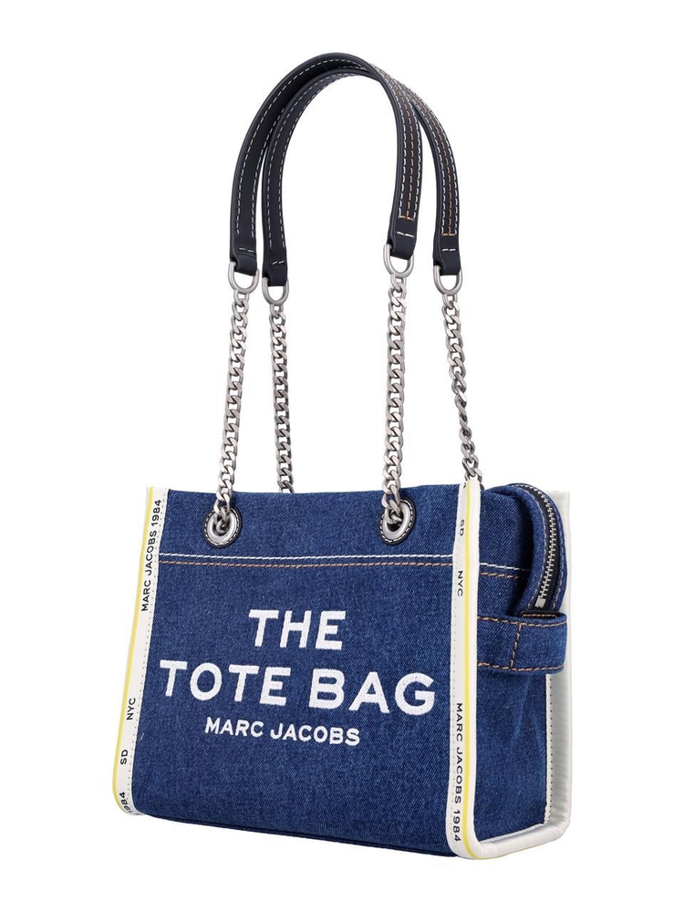 마크제이콥스 SS25 Marc Jacobs Marc Jacobs The Denim Chain Small Tote Bag 2F4HTT029H05473 DARK WASH