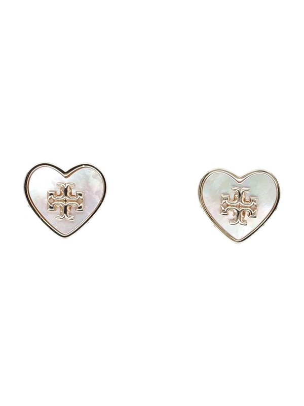 토리버치 SS25 Tory Burch Kira Heart Stud Earrings 157979701 Tory Gold / Mother of Pearl