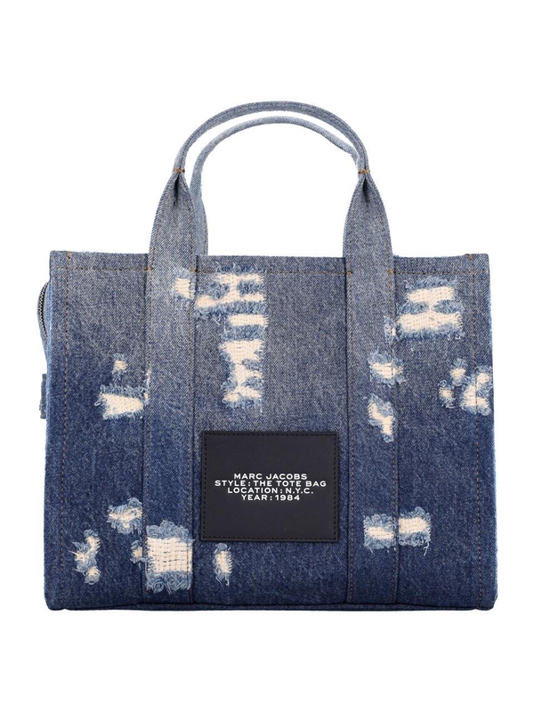 마크제이콥스 FW24 Marc Jacobs The Denim Medium Rip And Repair Tote Bag 2F4HTT002H05491 PUNK INDIGO