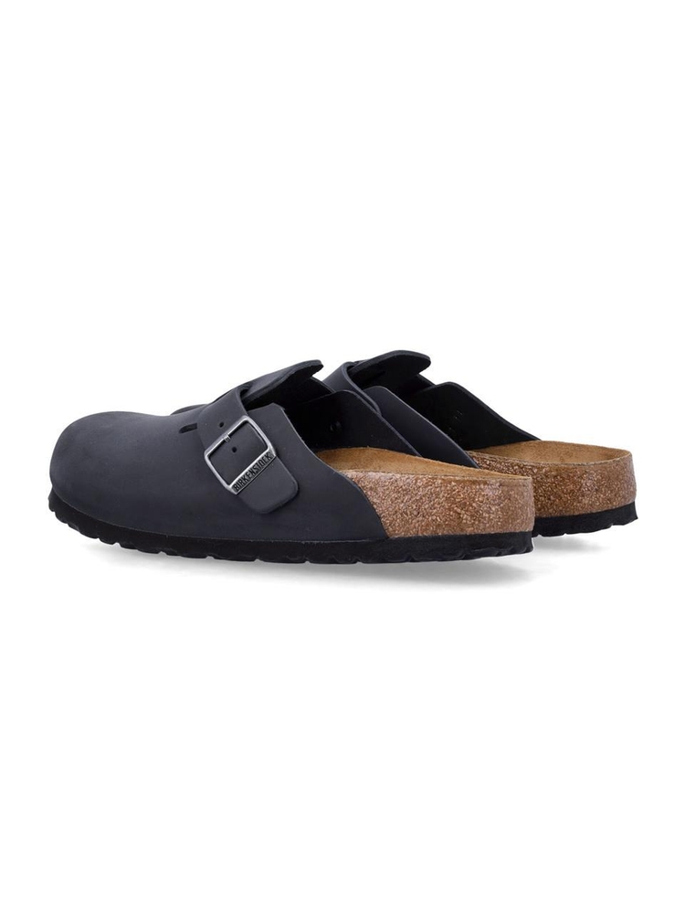 버켄스탁 FW24 Birkenstock Boston oiled leather sandals Black 059463BLACK Black