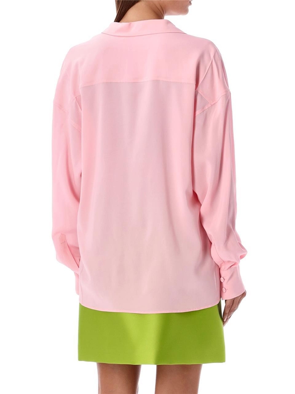 필로소피 디 로렌조 세라피니 FW24 Philosophy by Lorenzo Serafini Shirt with Open Collar Pink 020971190224 Pink