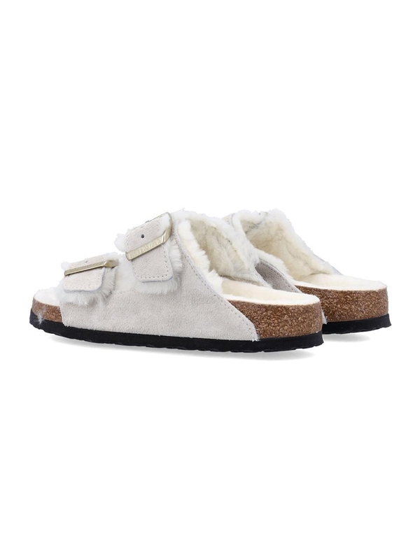 버켄스탁 FW24 Birkenstock Arizona shearling sandals 1026193ANTIQUE WH ANTIQUE WHITE