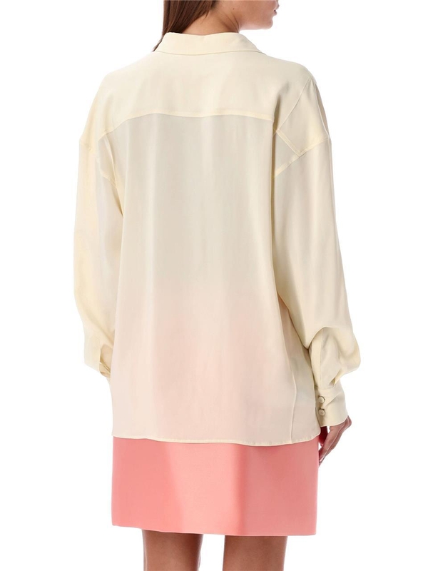 필로소피 디 로렌조 세라피니 FW24 Philosophy by Lorenzo Serafini Oversized Blouse Ivory 020971190004 Ivory