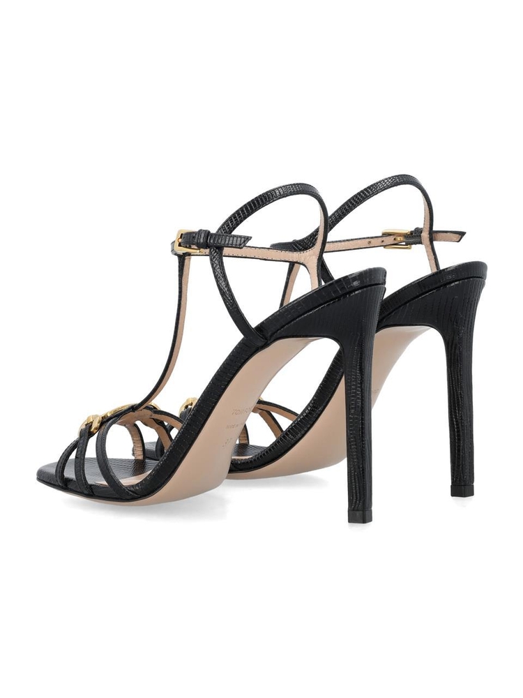 톰 포드 SS24 Tom Ford Sandal Heels Black W3386LCL097X1N001 Black