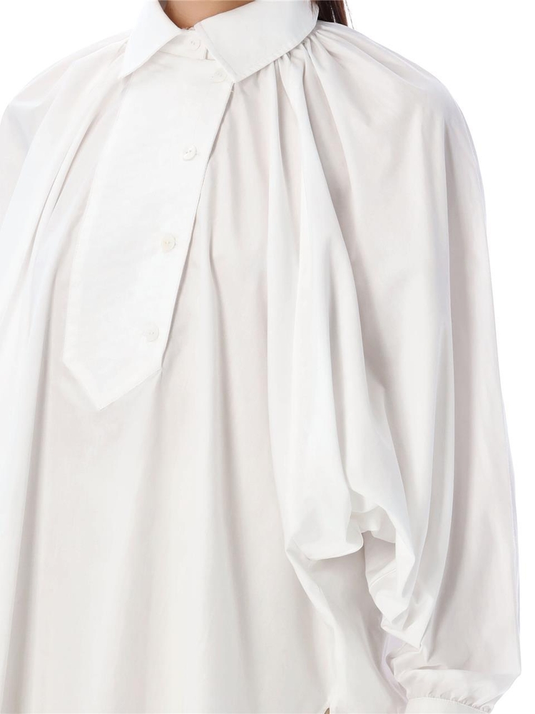 파투 SS24 PATOU Cotton Overshirt Blouse White BL0310017001W White