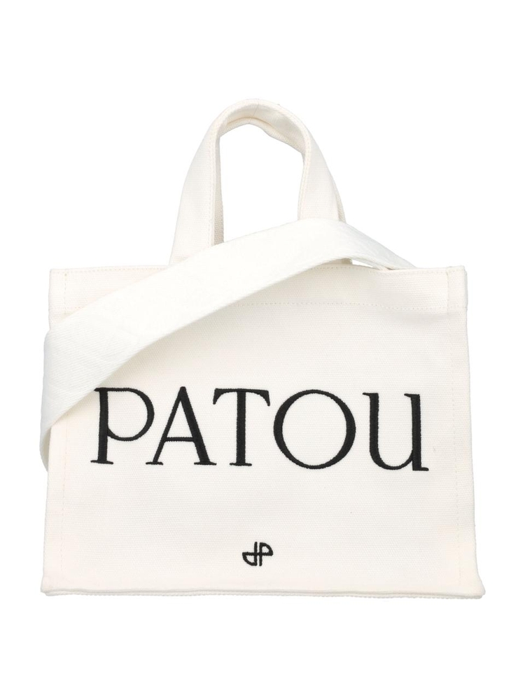 파투 SS25 PATOU Large Patou Canvas Tote Bag White AC0440076001W White