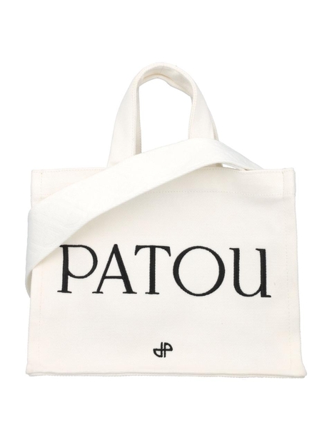 파투 SS25 PATOU Large Patou Canvas Tote Bag White AC0440076001W White