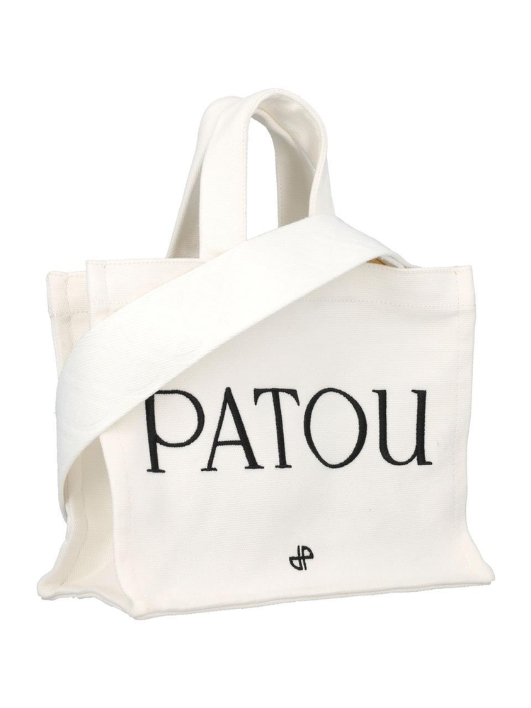 파투 SS25 PATOU Large Patou Canvas Tote Bag White AC0440076001W White