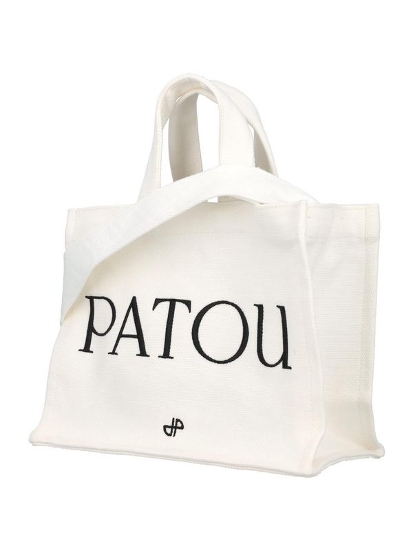 파투 SS25 PATOU Large Patou Canvas Tote Bag White AC0440076001W White