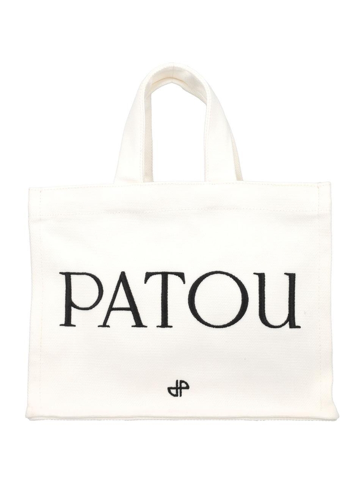 파투 SS25 PATOU Large Patou Canvas Tote Bag White AC0440076001W White