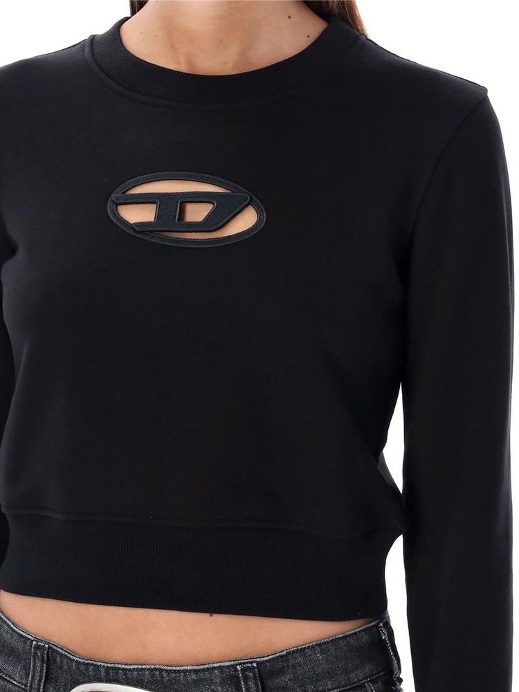 디젤 SS25 Diesel Cut-Out Logo Sweatshirt Black A099310GRAC9XX Black