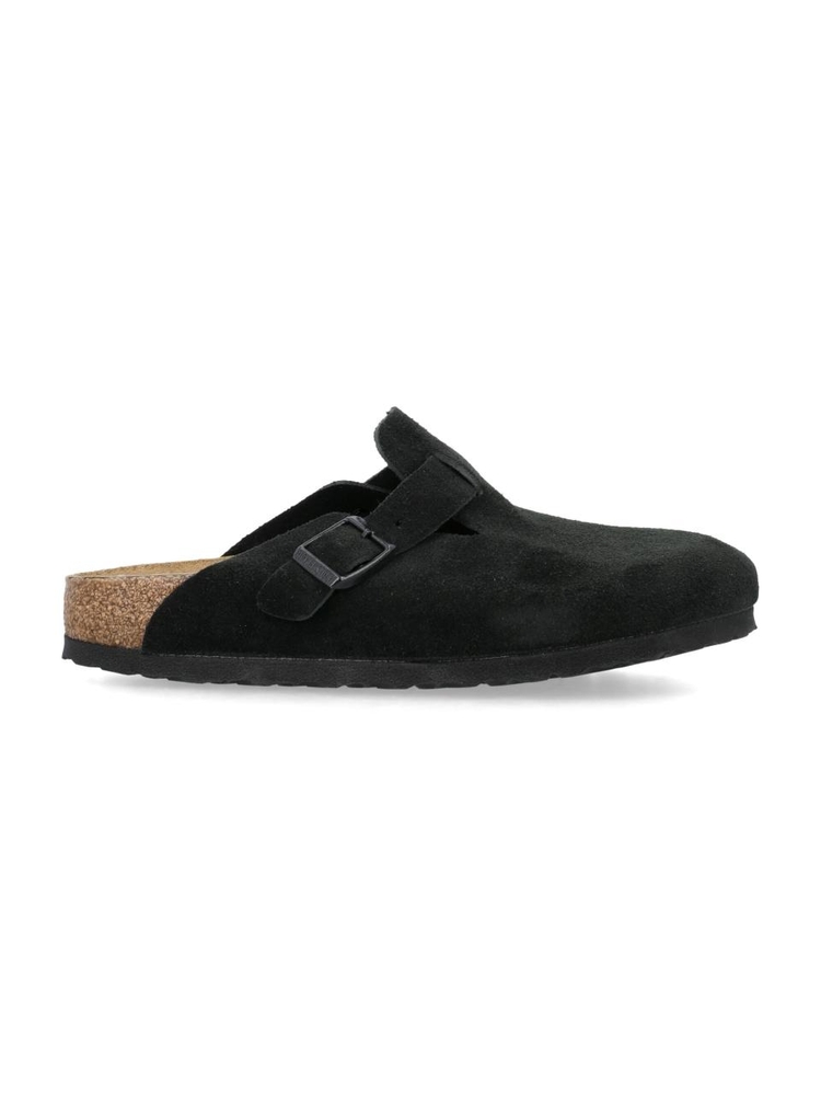 버켄스탁 SS24 Birkenstock Boston suede mules Black 660473SUEDEBLACK Black