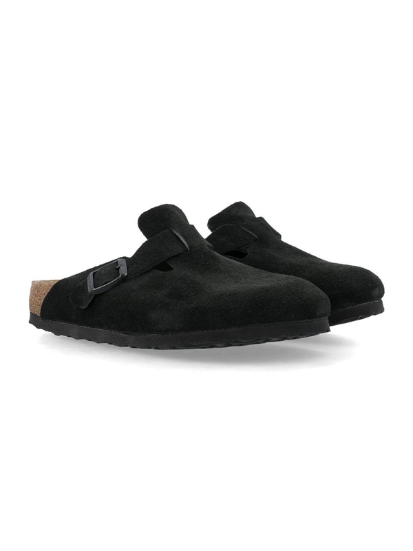 버켄스탁 SS24 Birkenstock Boston suede mules Black 660473SUEDEBLACK Black