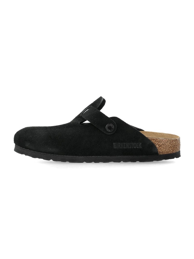 버켄스탁 SS24 Birkenstock Boston suede mules Black 660473SUEDEBLACK Black