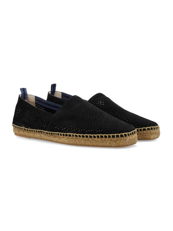 까스따네르 SS24 Castaner Pablo pierced espadrilles Flat shoes Black 023418186100 Black