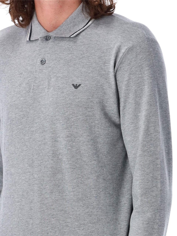 엠포리오 아르마니 FW24 Emporio Armani Long sleeves polo shirt Grey 8N1FB51JPTZ0630 GRIGIO MEL.MED