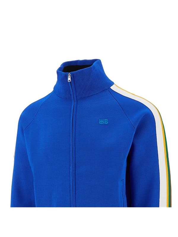 웨일스 보너 FW24 WALES BONNER ZIP UP UA24KN15VI04550-550 Blue