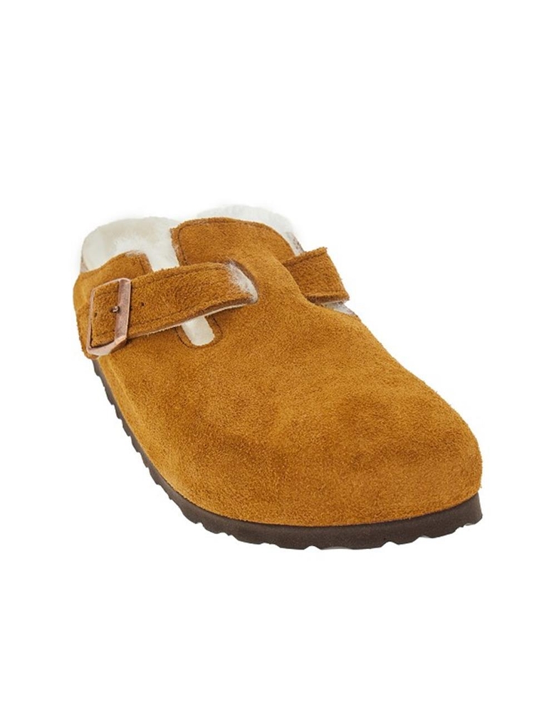 버켄스탁 FW24 BIRKENSTOCK Suede Clogs 1001141.MINK-MINK Brown