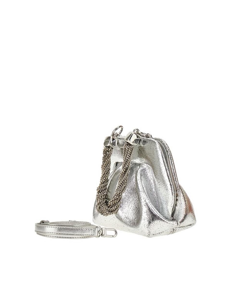 더모아레 FW24 THEMOIRE LEATHER BAG TMFW24GPA18.SILVER-SILVER Silver