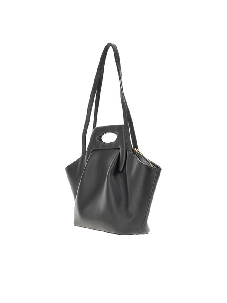 더모아레 FW24 THEMOIRE LEATHER BAG TMCODHN1.BLACK-BLACK Black