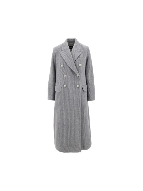 엠포리오 아르마니 FW24 EMPORIO ARMANI LONG COAT EW000335AF10226U8047-U8047 Grey