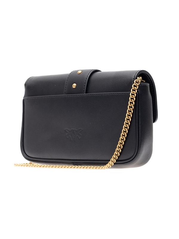 핀코 SS24 PINKO Love One Pocket leather crossbody bag 100061A0F1Z99Q-Z99Q Black