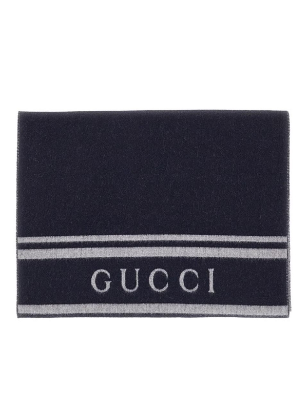 구찌 FW24 GUCCI MEN SILK SCARF 7953044GA174162-4162 Blue