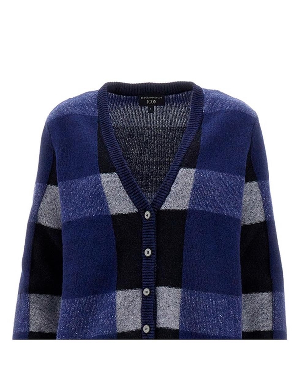 엠포리오 아르마니 FW24 EMPORIO ARMANI CARDIGAN EW000238AF10748F8034-F8034 Blue