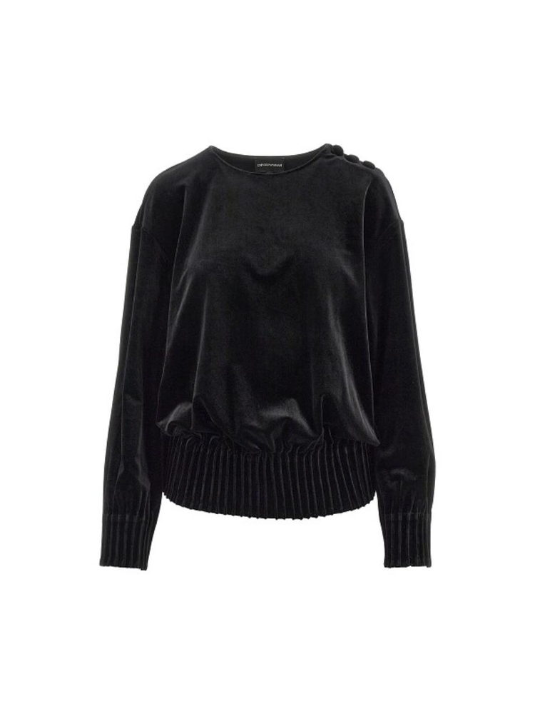 엠포리오 아르마니 FW24 EMPORIO ARMANI CHENILLE SWEATSHIRT 6D2M6B2JVZZ0999-0999 Black