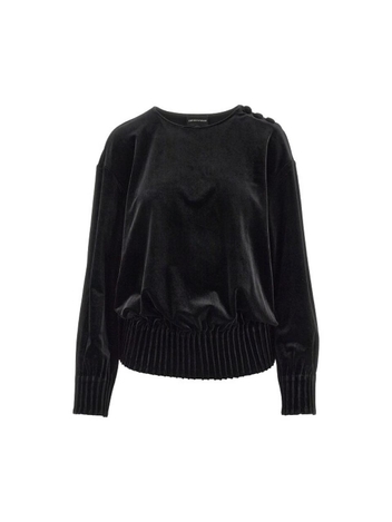 엠포리오 아르마니 FW24 EMPORIO ARMANI CHENILLE SWEATSHIRT 6D2M6B2JVZZ0999-0999 Black