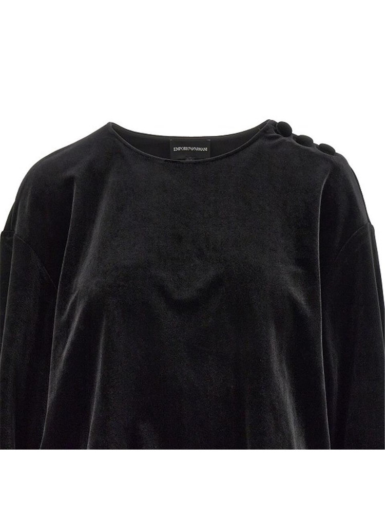 엠포리오 아르마니 FW24 EMPORIO ARMANI CHENILLE SWEATSHIRT 6D2M6B2JVZZ0999-0999 Black