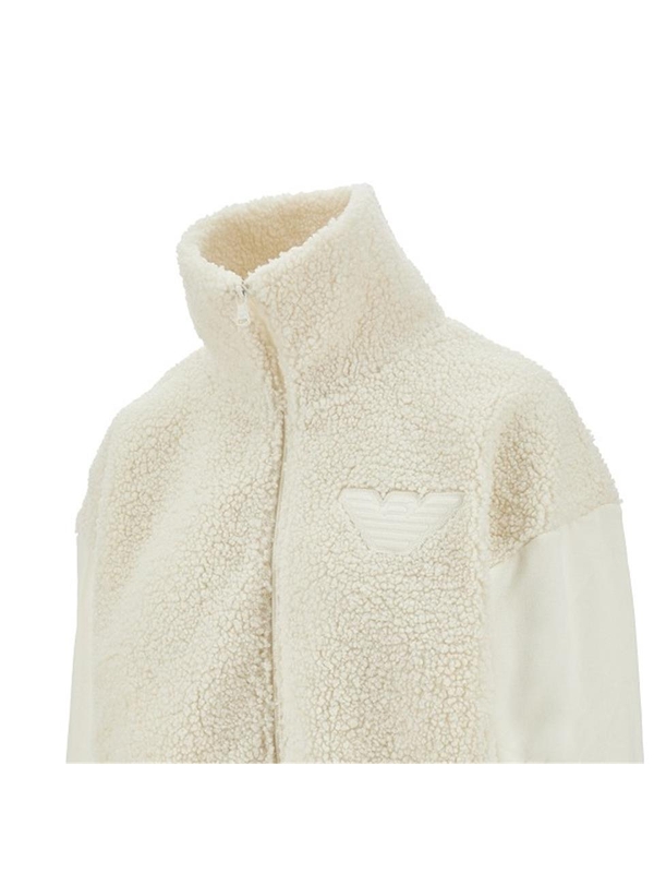 엠포리오 아르마니 FW24 EMPORIO ARMANI FLEECE ZIP UP JACKET 1649074F25692810-92810 White