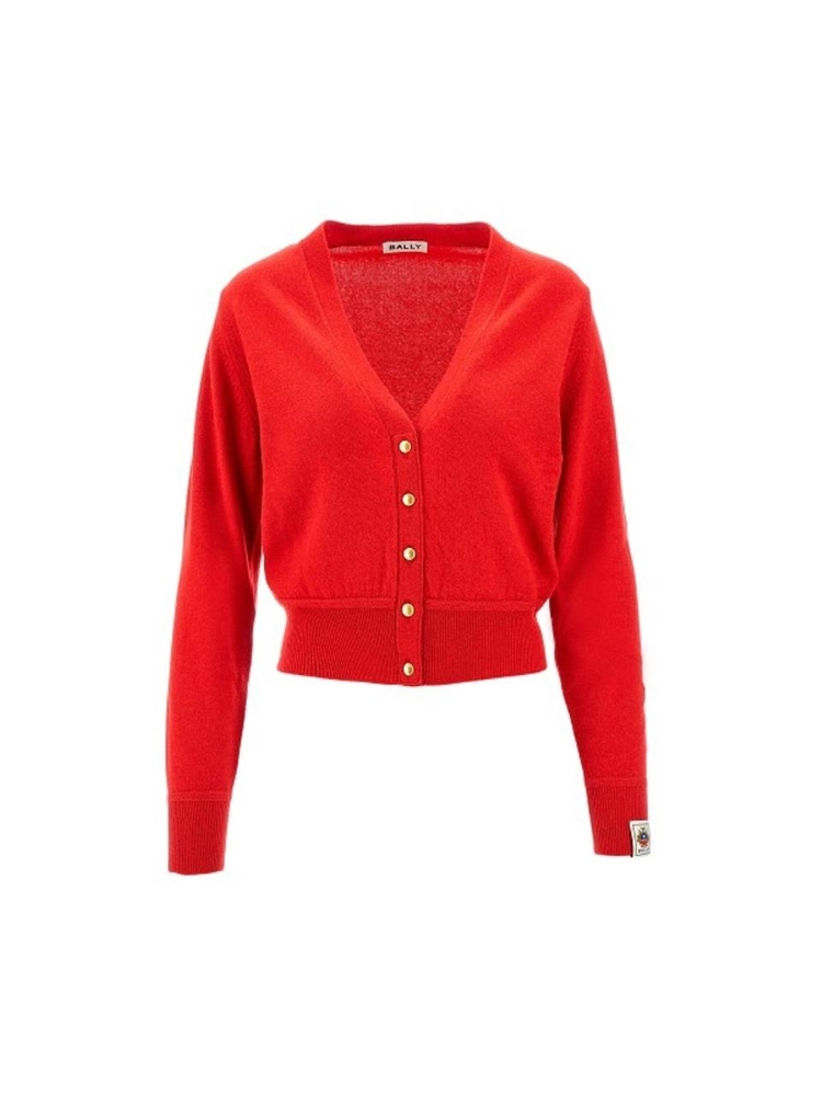 발리 FW24 BALLY CARDIGAN WKN07BWS002U3A7-U3A7 Red