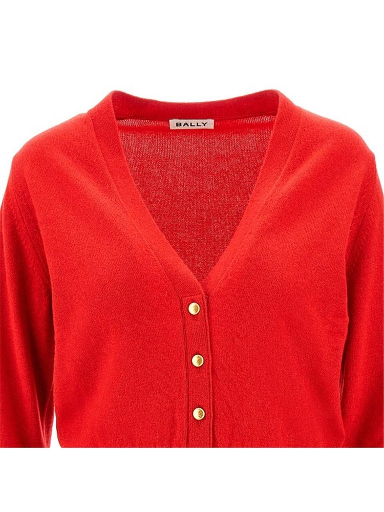 발리 FW24 BALLY CARDIGAN WKN07BWS002U3A7-U3A7 Red