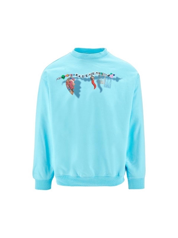 라스벳 SS24 RASSVET SWEATSHIRT PACC14T022COTTONLIGHT BLUE 2-LIGHT BLUE 2 Blue