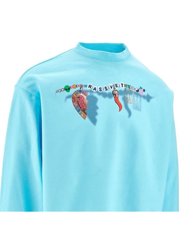 라스벳 SS24 RASSVET SWEATSHIRT PACC14T022COTTONLIGHT BLUE 2-LIGHT BLUE 2 Blue