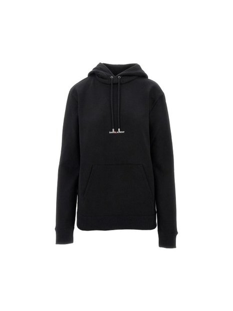 생로랑 FW24 SAINT LAURENT LOGO COTTON HOODIE 677256YB2EZ1035-1035 Black