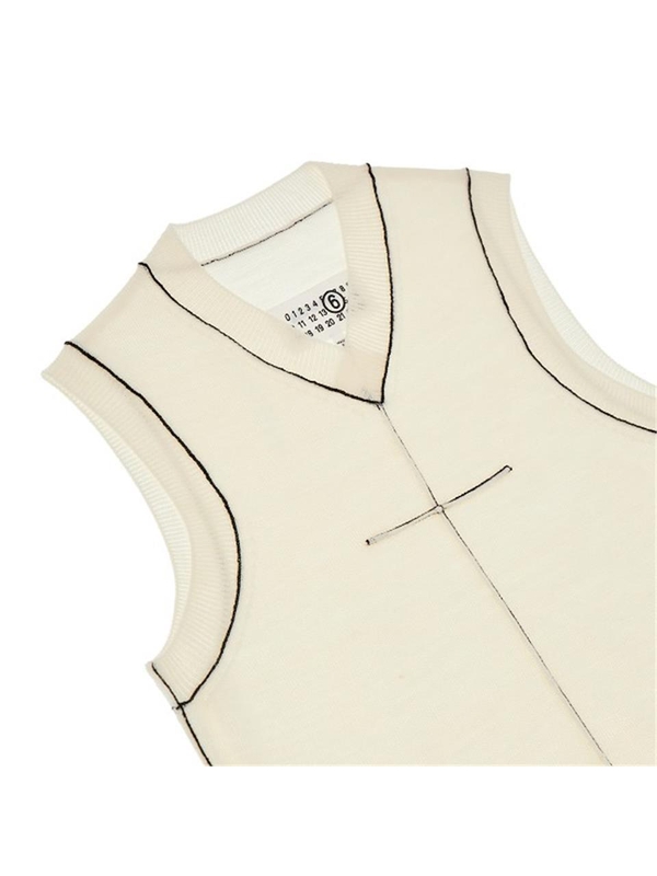 MM6 FW24 MM6 VEST S52FB0090M13037102-102 White