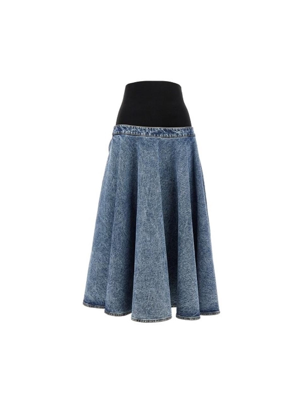 알라이아 FW24 ALAIA SKIRT AA9J05446T535524-524 Blue