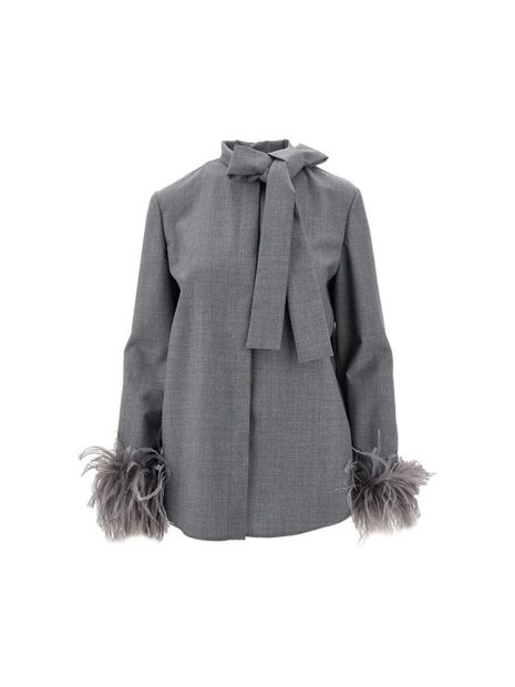 발렌티노 FW24 VALENTINO SHIRT 5B3AB6P58M4153-153 Grey