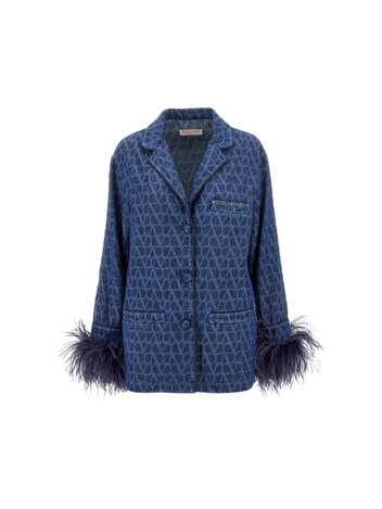 발렌티노 FW24 VALENTINO SHIRT 5B3DB01V8M9558-558 Blue